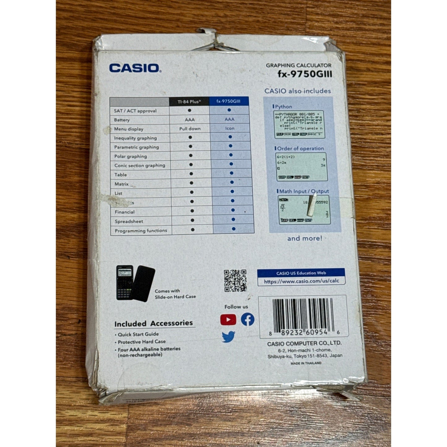 Casio Graphing Calculator FX-9750GIII