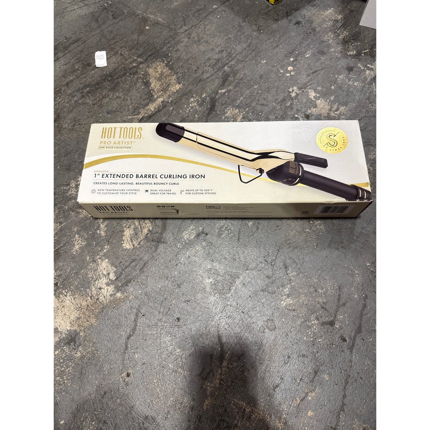 Hot Tools Pro Artist 24k gold Collection 1 extended barrel curling iron
