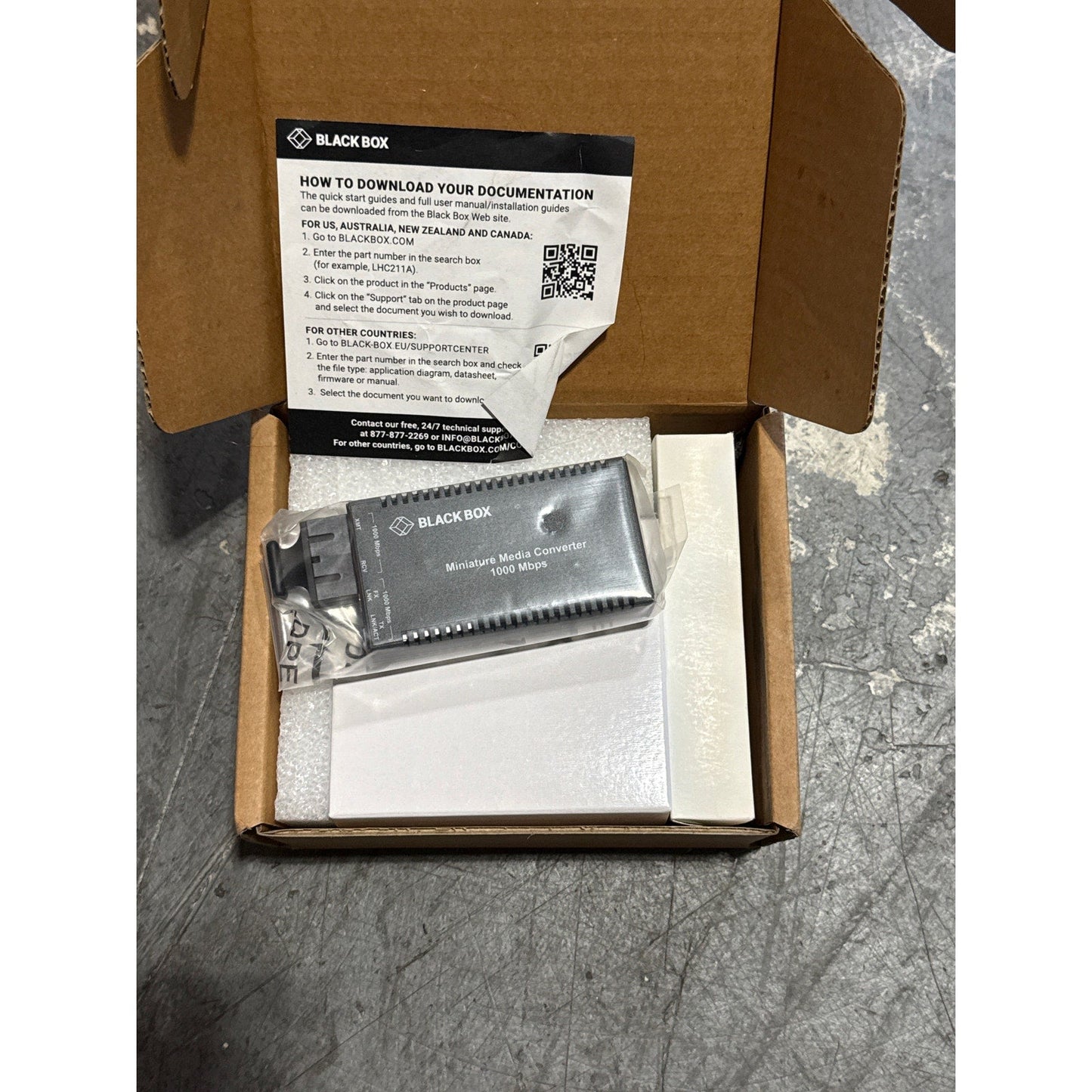Black box media converter gigabit 1000 mb