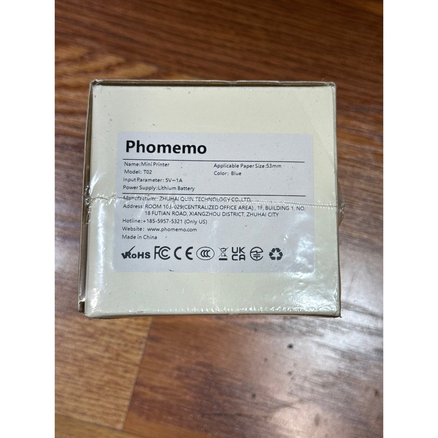 Phomemo T02 - Mini Printer Blue 53MM