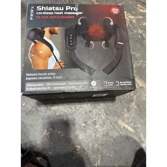 Shiatsu pro cordless heat massager for neck back & shoulders