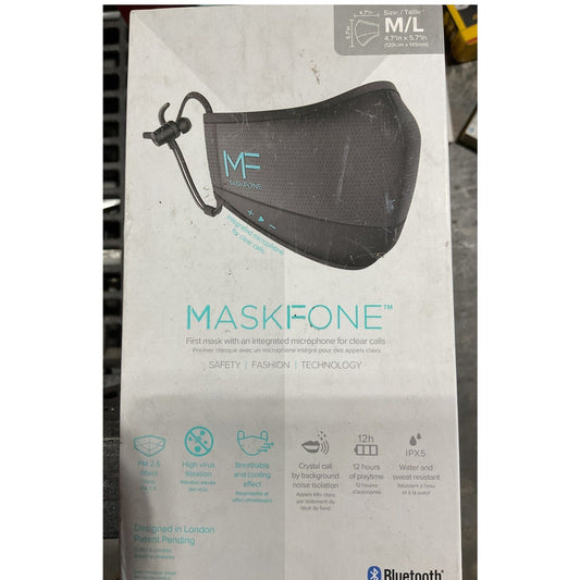 Maskfone face mask with integrated microphone for clear calls
