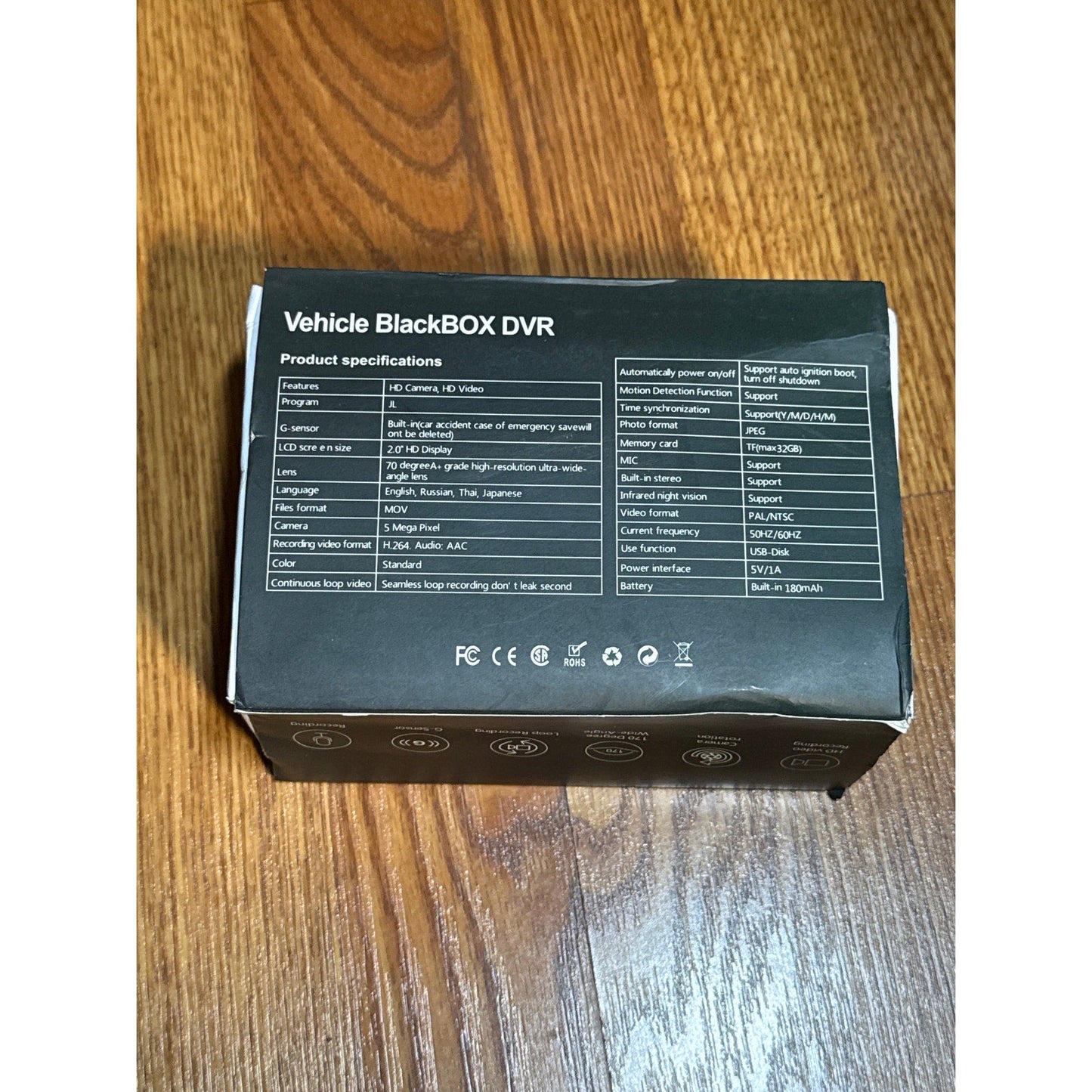Dual lens car video recorder black box