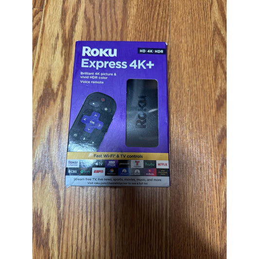 Roku Express 4k+ HDR Streaming device with Voice Remote - Open Box