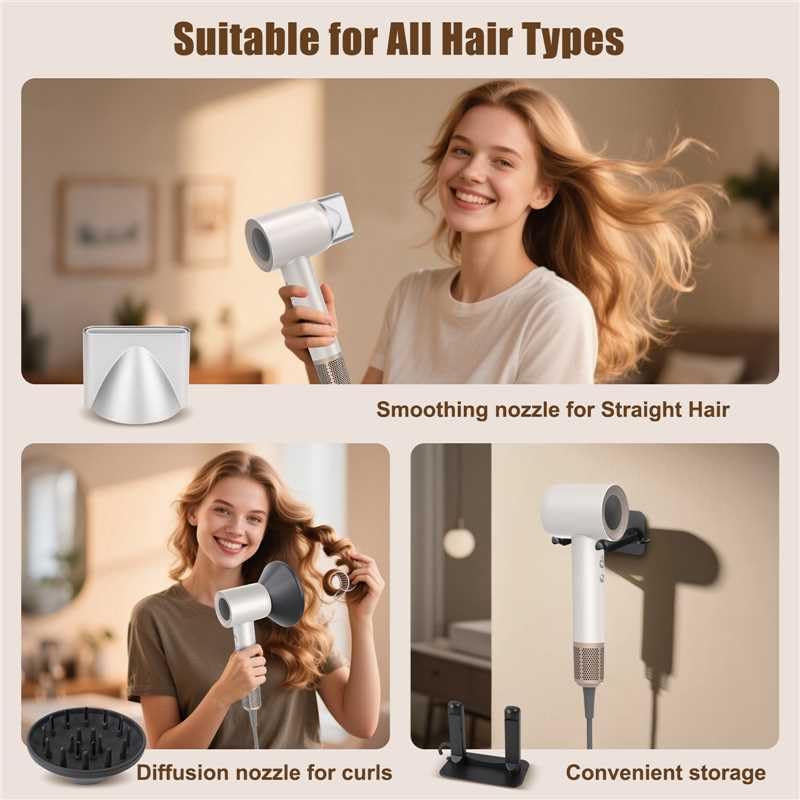 Hair Dryer, 1600W High Speed Ionic Blow Dryer with 300 Million Negative Ions, 160000 RPM Brushless Motor for Fast Drying, 59dB Low Noise & 65M/S Hair Dryers for Home Travel, White