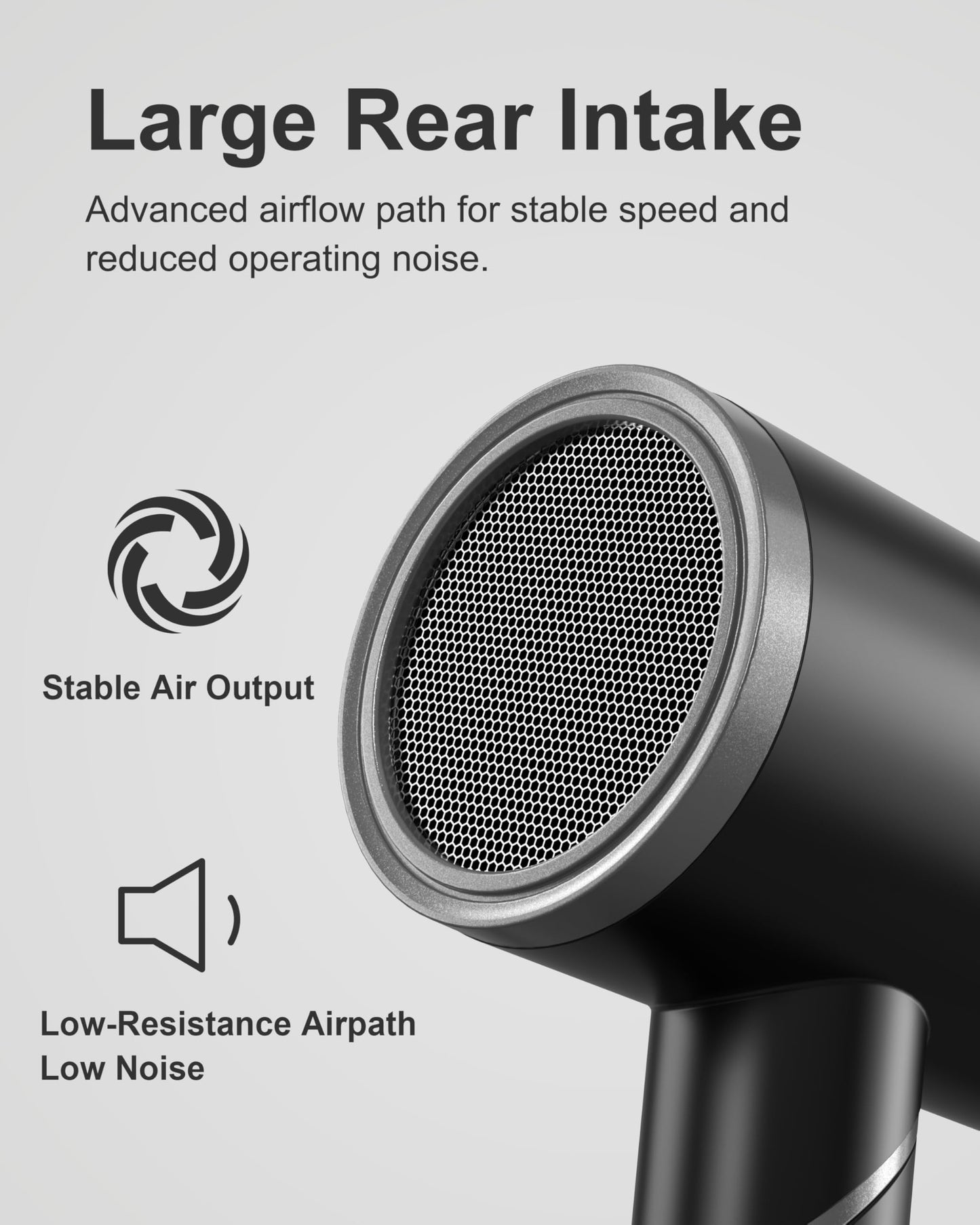 ANNLARY Hair Dryer with Comb | 1800W Blow Dryer with Diffuser for Curly Hair | Plasma Ionic Hairdryer for Frizz Control | Foldable & Protable Design for Travel | 6.5 ft ALCI Cord for Women and Men