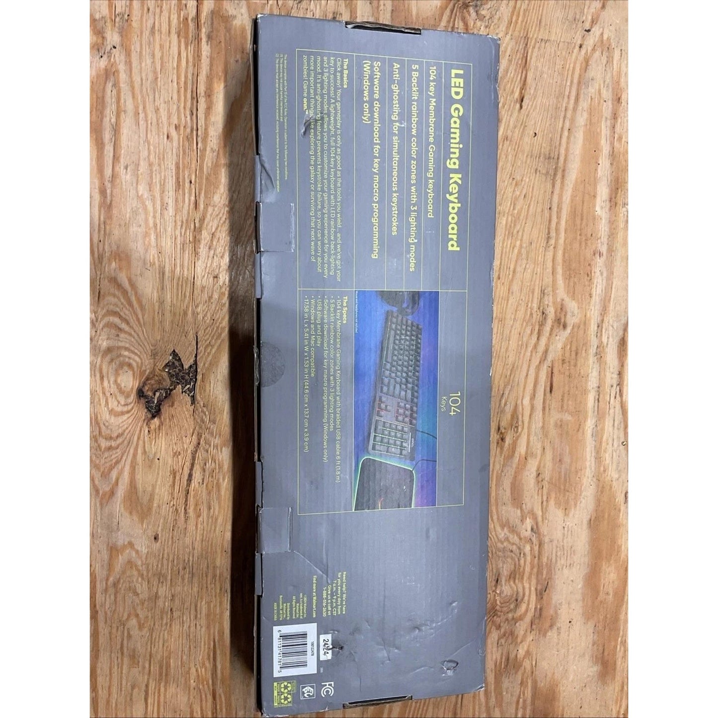Game ONN RGB Mechanical Gaming Keyboard 104 Keys, Blue Mechanical Switches - Open Box