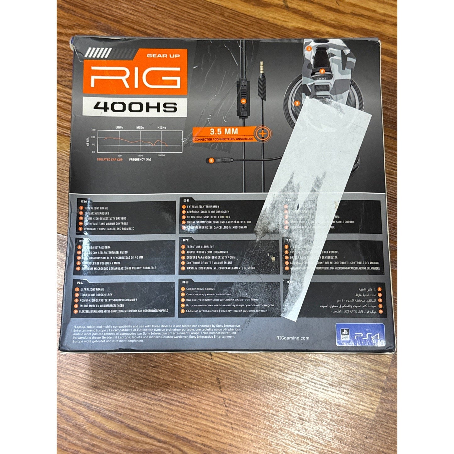 RIG 400HS Artic Camo PS5/PS4 over ear headphones